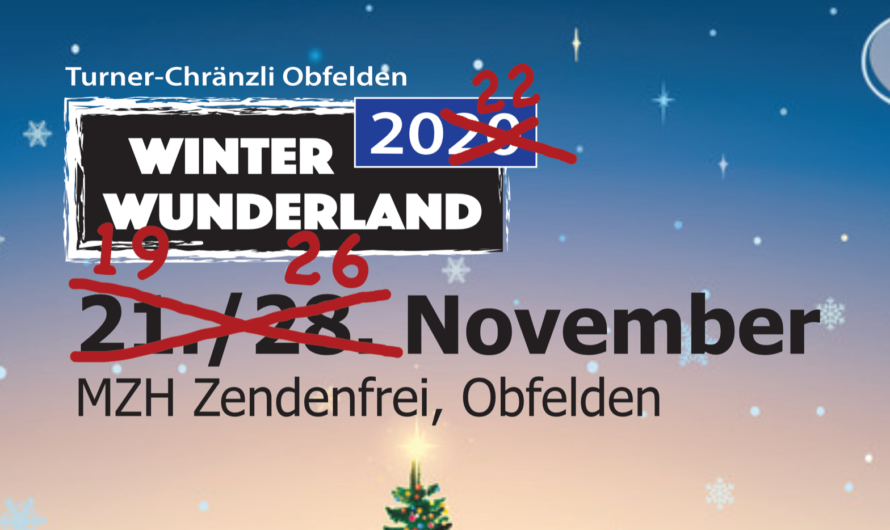 Kein Turner-Chränzli in diesem Jahr – verschoben auf 2022