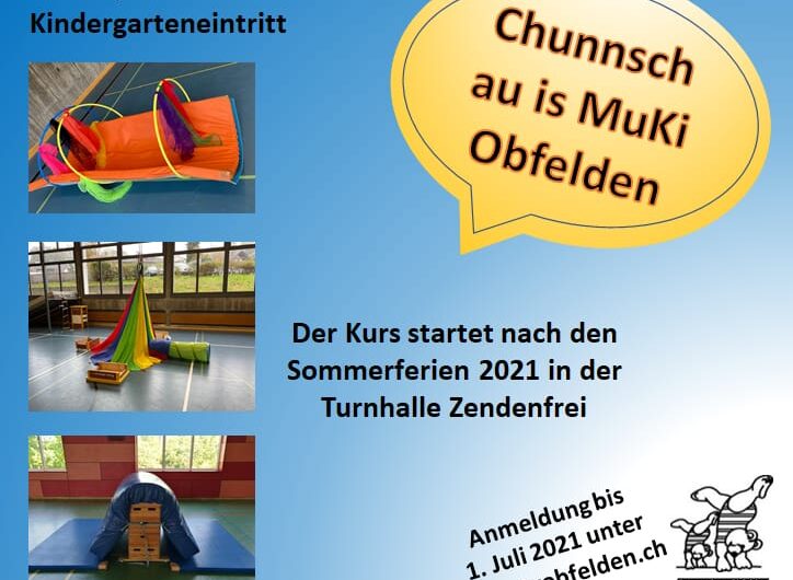 Muki-Turnen: ab Sommer 21  gibt es freie Plätze