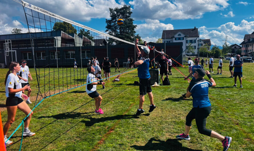 Die Männerriegler mit zwei «Hauptzielen» am Volleyball-Plauschturnier